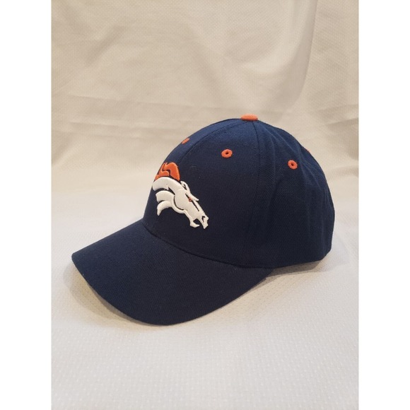 Logo Athletic Denver Broncos Wool Blend Snapback Hat Blue Orange Embroidered VTG - Picture 3 of 11